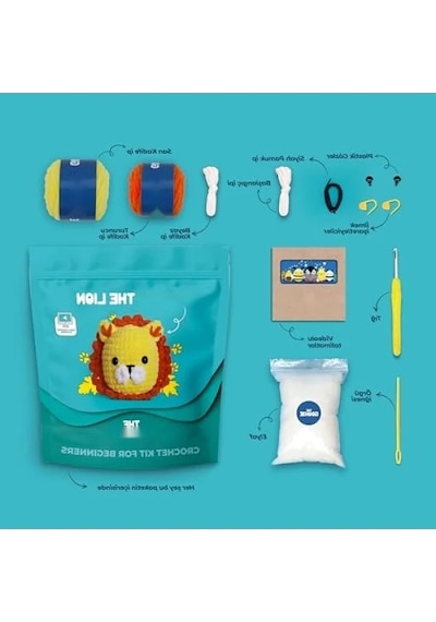 Aslan Temalı Amigurumi Tığ Kiti 1