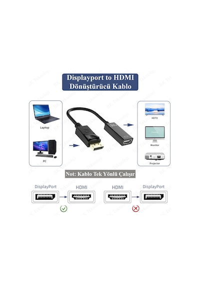 Displayport To Hdmı 4k2k Çevirici Dönüştürücü Kablo