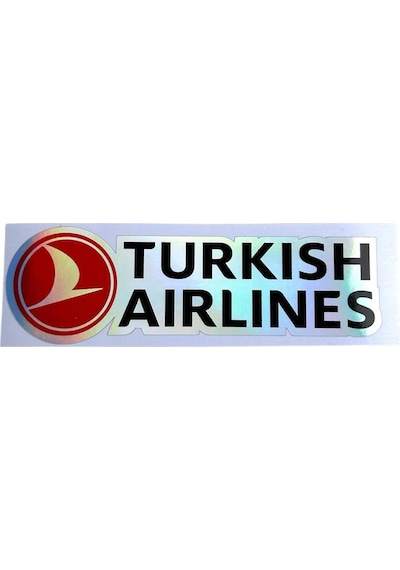 Turkish Airlines Thy Türk Hava Yolları Hologram Sticker 15x5 Cm