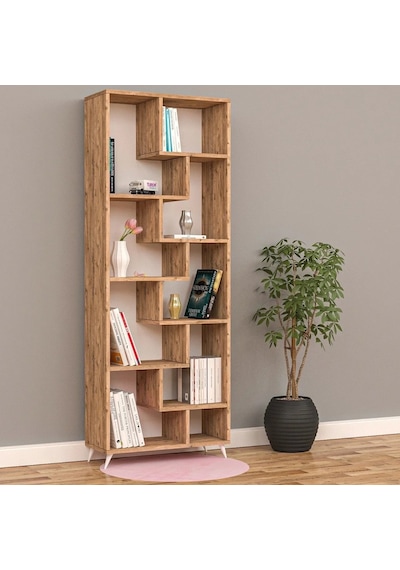 Cevher Labirent Kitaplık Mdf Sis Gri