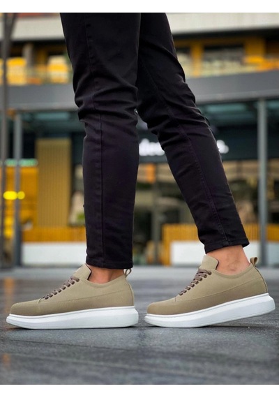 Mevese Lexa Süet Deri Erkek Günlük Sneaker Ayakkabı - Krem