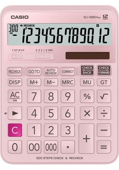 Casio Dj-120dpluspkwadp Hesap Makinesi Desktop Gri - Siyah
