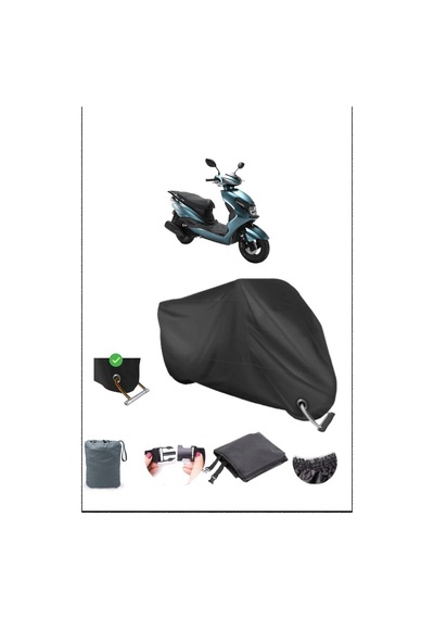 Siyah Kuba Space50pro Dayanıklı Kilit Uyumlu Su Geçirmez Motosiklet Brandası