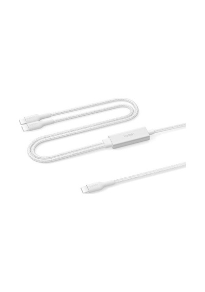 Belkin Cac004hq1.5mwh Boostcharge Pro 140w Usb-c To Dual Usb-c Örgülü Kablo 1.5m - Beyaz