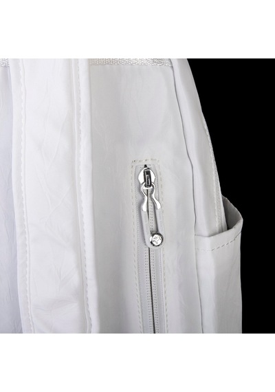 Nas Bag Kadın Çok Gözlü Hafif Su Geçirmez Unisex Water Proof Çanta Beyaz