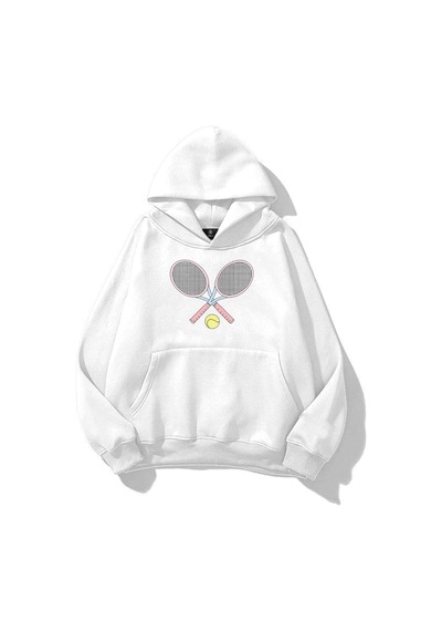 Startmore Kadın Pink Tennis Sweatshirt Beyaz Beyaz
