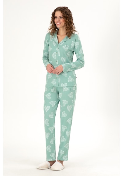 U.s. Polo Assn. Kadın Mint Pijama Takım 50302757-vr090 Mint Mint Yeşili