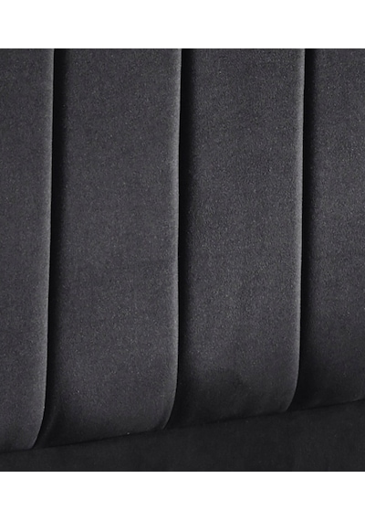 Nironyatak Niron Ela Baza Ve Başlık Seti 150X200 Cm Çift Kişilik Siyah Kumaş