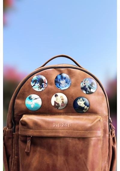 Ao No Exorcist Blue Exorcist Çanta Süsü Rozet İğneli Buton Rozet Seti 6 Adet Çok Renkli
