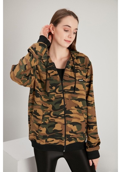 Alexander Gardi Alexandergardı Kadın Fermuarlı Oversize Sweatshirt (E21-7290)