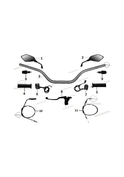 Mondial Rx1 Sol Kumanda Düğmeleri Komple