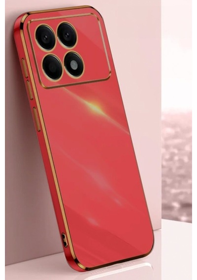 Newface Xiaomi Poco X6 Pro Kılıf Volet Silikon - Kırmızı Kırmızı
