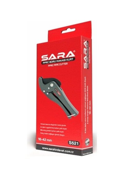 Sara S521 Kurt Pprc Boru Makası 16 42 Mm Kesim Kapasitesi, Metal Gövde