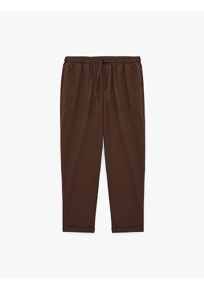 Koton Slim Fit Keten Karışımlı Cepli Beli Lastikli Bağcıklı Pantolon Kahverengi 6sam40169hw Çikolata Kahve Koton Slim Fit Keten Karışımlı Cepli Beli Lastikli Bağcıklı Pantolon Kahverengi 6sam40169hw Çikolata Kahve