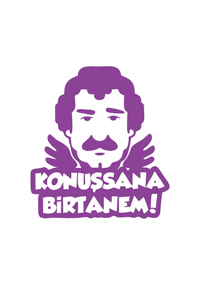 Müslüm Gürses Silüet Araba Sticker 17x17 Cm Mor