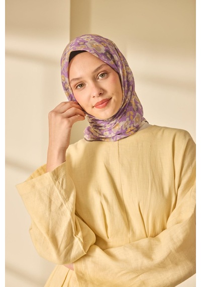 Silk Home Soft Eşarp 73090-11 Eflatun, Butter Yellow, Taş,vizon