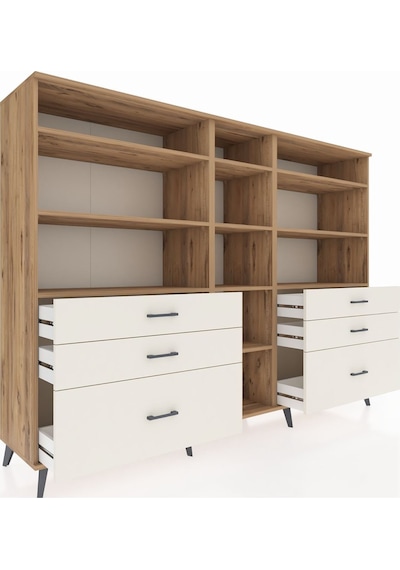 Hyperion Dolap 10 Raflı 6 Çekmeceli 220x44x163 Çam-çam/aytaşı Atlas Çam/aytası - Atlas Çam Hyperion Dolap 10 Raflı 6 Çekmeceli 220x44x163 Çam-çam/aytaşı Atlas Çam/aytası - Atlas Çam