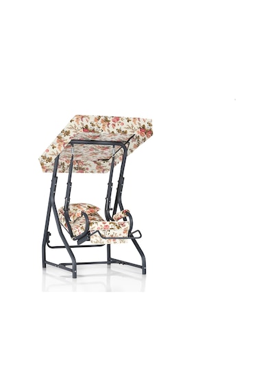 Camellia Gül Desenli Tek Kişilik Bahçe Balkon Teras Salıncağı Renkli
