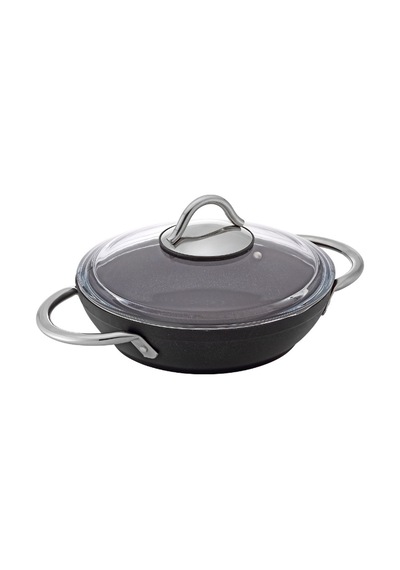 Bonera Pro Plus Güveç 18 Cm Kapaklı Omlet Tava Siyah