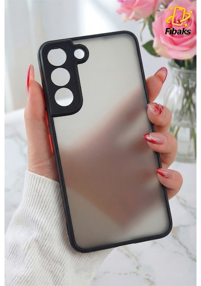 Fibaks Galaxy S21 Fe Uyumlu Kılıf Mat Parmak Izi Yapmaz Kamera Korumalı Renkli Tuşlu Sert Silikon Kapak