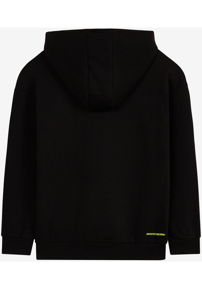 Skechers B Heavy Weight Fleece Hoodie Sweatshirt Büyük Erkek Çocuk Siyah Sweatshirt Sk232184-001 Siyah