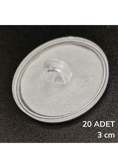 Buffer 20 Adet Şeffaf Yuvarlak 3 Cm Çaplı Güçlü Disk Yapışkanlar Diğer