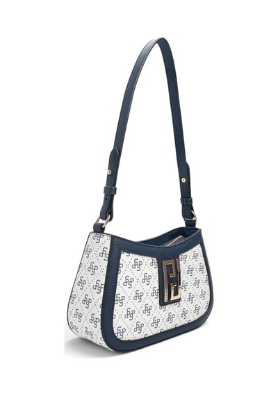 Silver & Polo Silver Polo Beyaz - Lacivert Monogram Kadın Çapraz Çanta Sp1132
