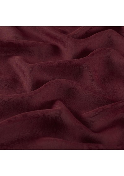 İpekevi Monogram Şal - Gökgülü Desenli - Bordo Bordo