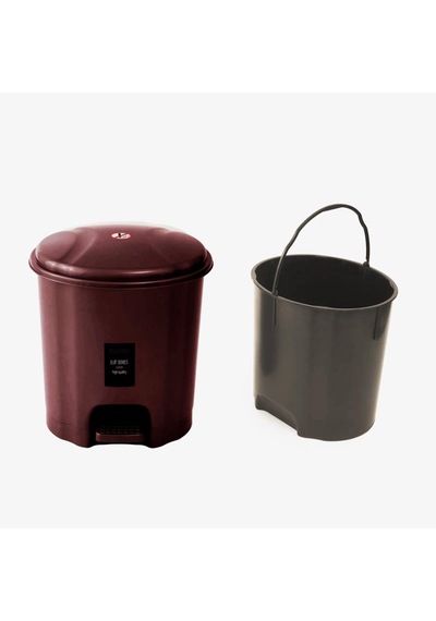 Motek Elit Pedallı Plastik Çöp Kovası İç Kovalıı 22 Lt-mürdüm Mürdüm