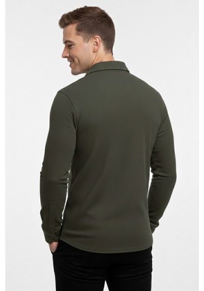 Deepsea Haki Slim Fit Örme Kumaş Likralı Erkek Gömlek Nefes Alan Esnek Ve Modern Tasarım 2602604 Haki Deepsea Haki Slim Fit Örme Kumaş Likralı Erkek Gömlek Nefes Alan Esnek Ve Modern Tasarım 2602604 Haki