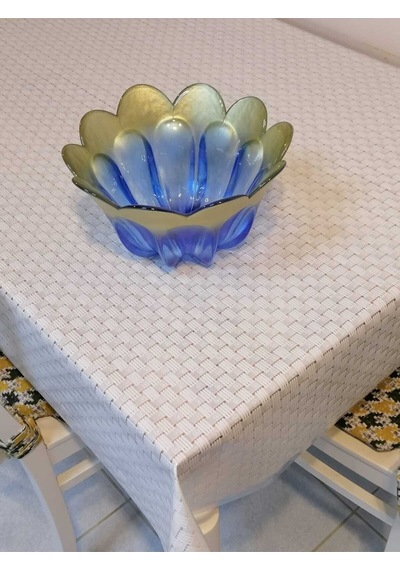 İthal Pvc Muşamba - Desenli Silinebilir Masa Örtüsü 11lace007 Renkli
