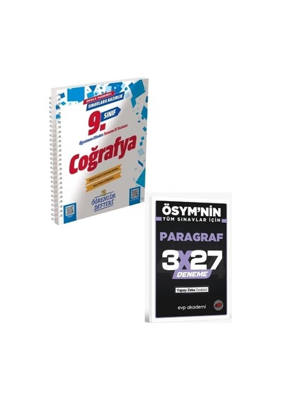 Murat 2027 9.sınıf Coğrafya Öğrencim Defteri+ Evp Akademi Paragraf