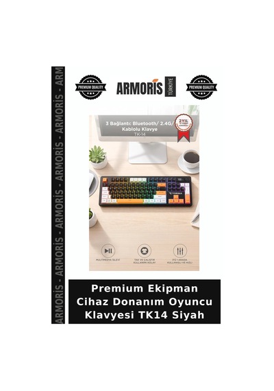 Premium Ekipman Cihaz Donanım Oyuncu Klavyesi Tk14 Siyah