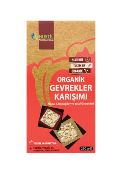 Nustil Organik Glutensiz Gevrekler Karışımı 250 G - 5 Adet Tarı