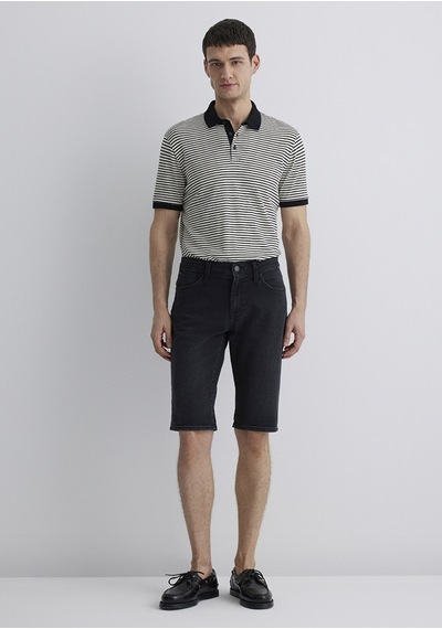Mavi - Nicholas Dark Smoke Mavi Black Jean Şort 0416081307 Turuncu