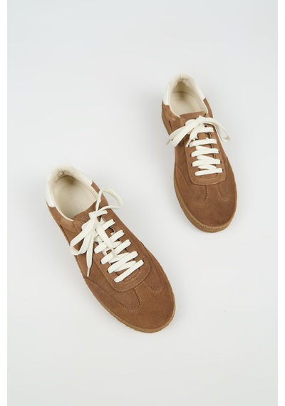 Krahe Palminteri 2 Erkek Hakiki Deri Bağcıklı Kum-ekru Sneakers