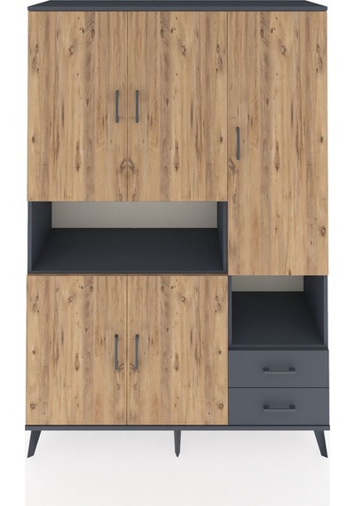 Hyperion Dolap 10 Raflı 2 Çekmeceli 5 Kapaklı 132x44x195 Antrasit-çam/antrasit Atlas Çam/antrasıt Hyperion Dolap 10 Raflı 2 Çekmeceli 5 Kapaklı 132x44x195 Antrasit-çam/antrasit Atlas Çam/antrasıt