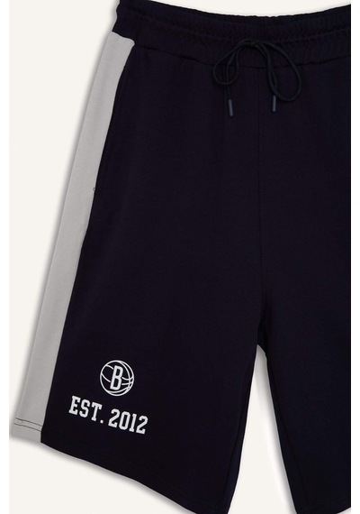 Defacto Nba Brooklyn Nets Lisanslı Baggy Fıt Lacivert Şort H3850ax26smnv253 Lacivert-nv253