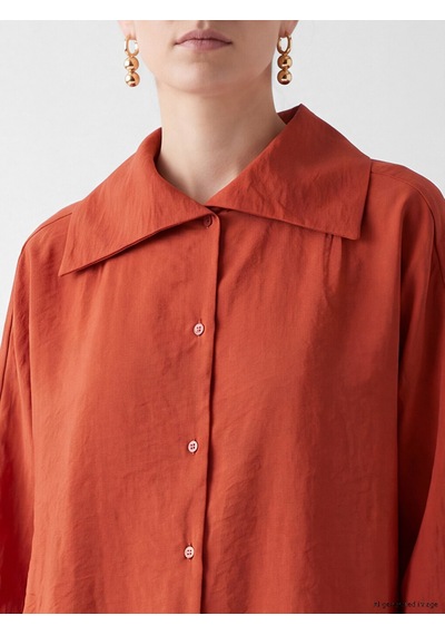 Lcw Modest Turuncu Modal Karışımlı Kadın Gömlek Tunik Xl-2xl