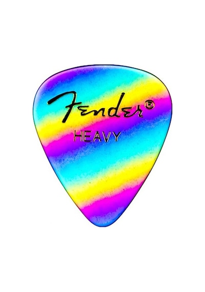 Fender 351 Shape Graphic Picks Rainbow - Heavy - 1 Adet Pena