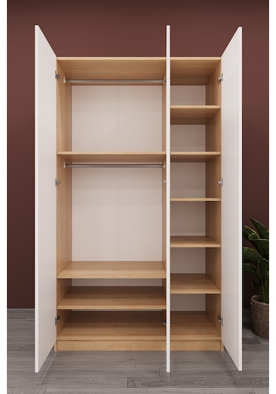 Asra Trend Lüks 3 Kapaklı Gardırop %100 Mdf Askılı Çok Amaçlı Düzenleyici Elbise Dolabı G01 Beyaz Asra Trend Lüks 3 Kapaklı Gardırop %100 Mdf Askılı Çok Amaçlı Düzenleyici Elbise Dolabı G01 Beyaz