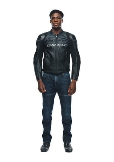 Dainese Racing 4 Black Black Deri Mont Gri Siyah