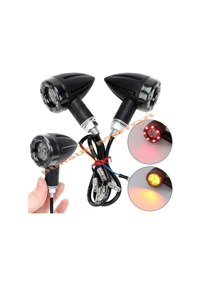Motosiklet Mini Chopper Tip 4 Modlu Sinyal Takım