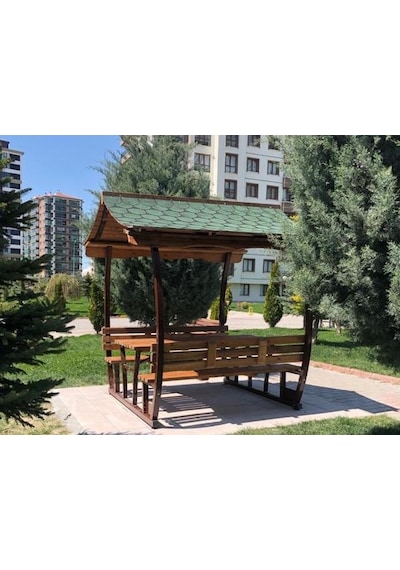 Japon Çatılı Piknik Masası Ptb12m, Metal 8 Kişilik-345