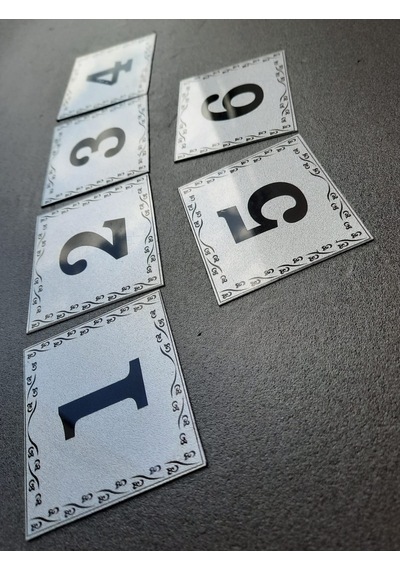 Kapı Numarası 5.5x6.5 Cm Kendinden Yapışkanlı No:1 den 6’YA