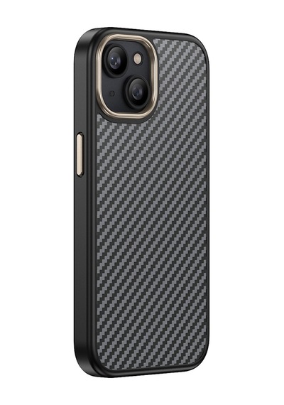 Nihcase Apple Uyumlu iPhone 15 Plus Kılıf M-safe Manyetik Şarj Karbon Fiber Görünüm Antina Kapak