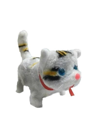 Pilli Sesli Yürüyen Oyuncak Kedi
