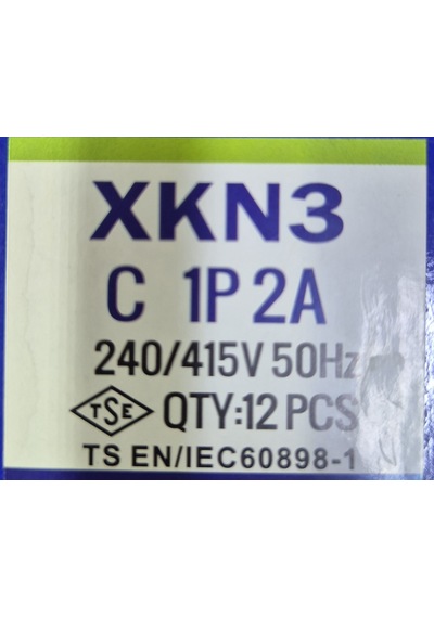 Xkoren 1x2a C Tipi Otomatik Sigorta 12 Adet 1 Kutu