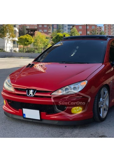 Peugeot 206 206+ 1998-2012 Uyumlu Üniversal Astra H Lip Esnek Ön Lip 2 Parça Tampon Altı Dil Karlık Ön Ek 00 Şüscaroto Aksesuar
