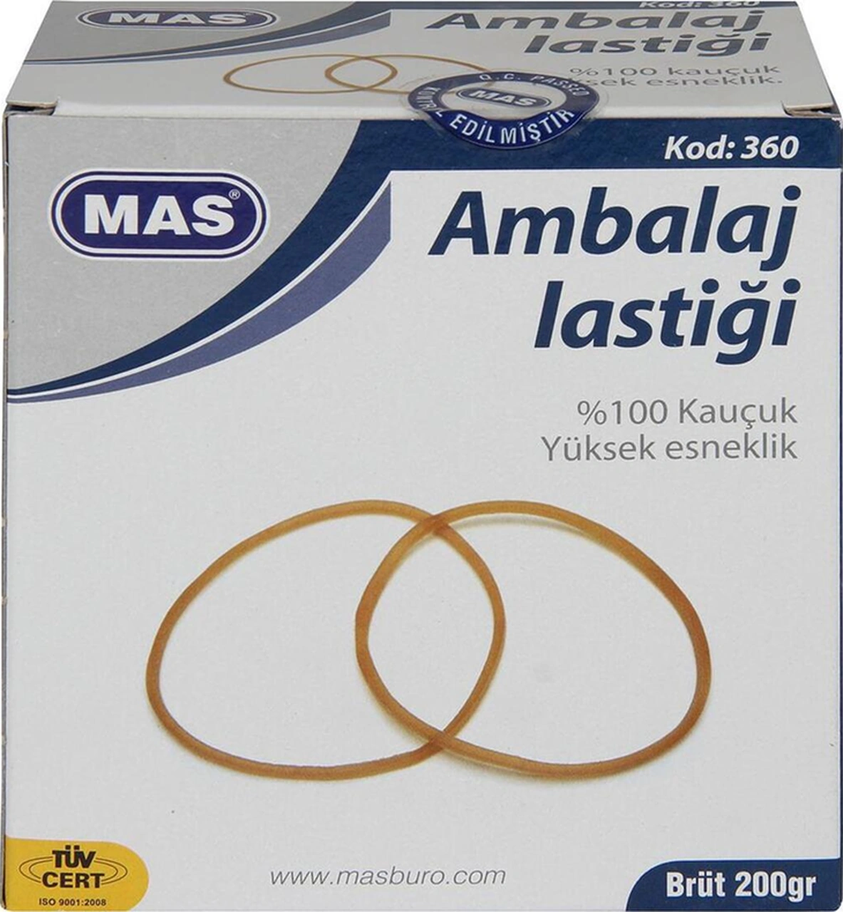360 Ambalaj Lastiği %100 Kauçuk 200 G - Standart